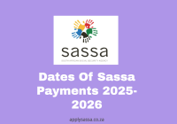 Dates Of Sassa Payments 2025-2026