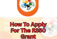 How To Apply For The R350 Grant