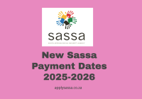New Sassa Payment Dates 2025-2026