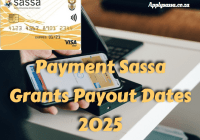 Payment Sassa Grants Payout Dates 2025