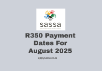 R350 Payment Dates For August 2025