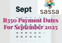 R350 Payment Dates For September 2025