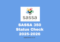 SASSA 350 Status Check 2025-2026