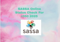 SASSA Online Status Check For r350 2025