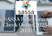 SASSA Relief Grant Check Online 2025-2026
