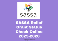 SASSA Relief Grant Status Check Online 2025-2026