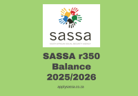 SASSA r350 Balance 2025/2026