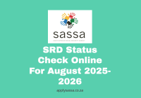 SRD Status Check Online For August 2025-2026