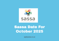 Sassa Date For October 2025