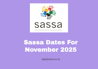 Sassa Dates For November 2025