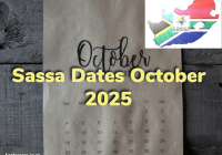 Sassa Dates October 2025