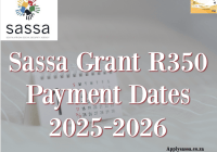 Sassa Grant R350 Payment Dates 2025-2026