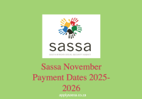 Sassa November Payment Dates 2025-2026