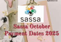 Sassa October Payment Dates 2025