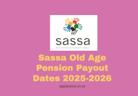 Sassa Old Age Pension Payout Dates 2025-2026