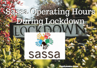 Sassa Operating Hours During Lockdown