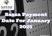 Sassa Payment Date For January 2025