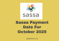 Sassa Payment Date For October 2025, Sasaa Money In October