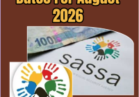 Sassa Payment Dates For August 2026