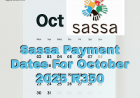 Sassa Payment Dates For October 2025 R350