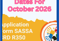 Sassa Payment Dates For October 2026