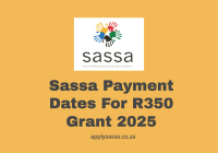 Sassa Payment Dates For R350 Grant 2025