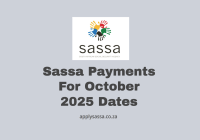Sassa Payments For October 2025 Dates