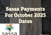 Sassa Payments For October 2025 Dates