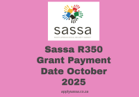Sassa R350 Grant Payment Date October 2025