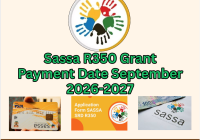 Sassa R350 Grant Payment Date September 2026-2027