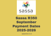 Sassa R350 September Payment Dates 2025-2026