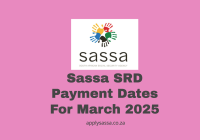 Sassa SRD Payment Dates For March 2025