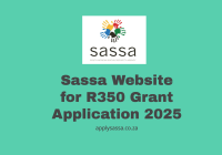 Sassa Website for R350 Grant Application 2025