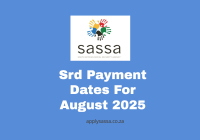 Srd Payment Dates For August 2025