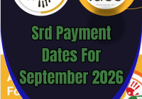 Srd Payment Dates For September 2026