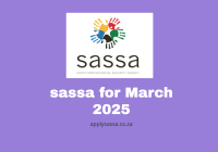 sassa for March 2025