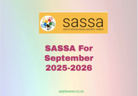 SASSA For September 2025-2026
