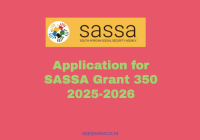 Application for SASSA Grant 350 2025-2026