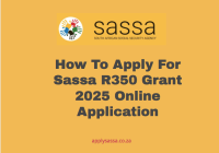 How To Apply For Sassa R350 Grant 2025 Online Application
