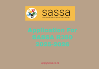 Application For SASSA R350 2025-2026
