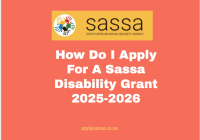 How Do I apply For A Sassa Disability Grant 2025-2026