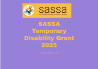 SASSA Temporary Disability Grant 2025