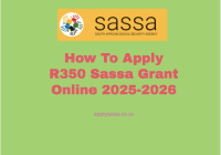 How To Apply R350 Sassa Grant Online 2025-2026
