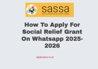 How To Apply For Social Relief Grant On Whatsapp 2025-2026