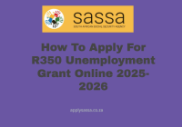 How To Apply For R350 Unemployment Grant Online 2025-2026