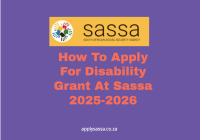 How To Apply For Disability Grant At Sassa 2025-2026