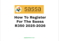 How To Register For The Sassa R350 2025-2026