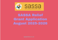 SASSA Relief Grant Application August 2025-2026