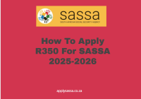 How To Apply R350 For SASSA 2025-2026
