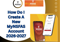 How Do I Create A New MyNSFAS Account 2026-2027